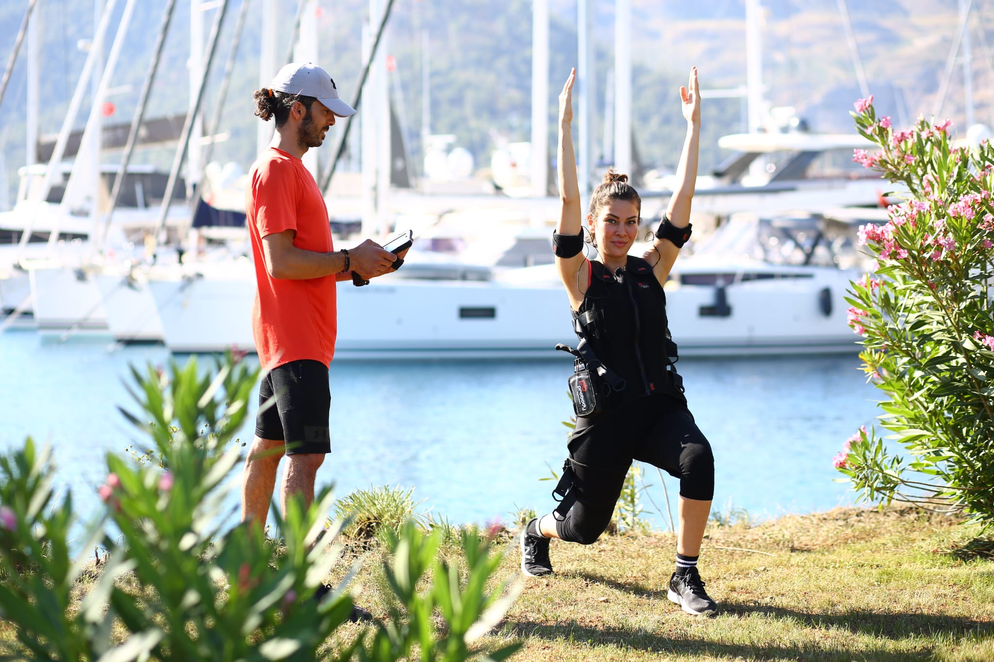 Göcek marinada EMS antrenmanı